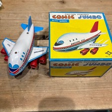 DAIYA Comic Jumbo Boeing 747 Tin Friction Airplane Siren Sound Japan