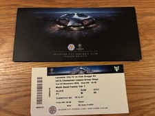 LEICESTER CITY V CLUB BRUGGE KV TICKET & WALLET CHAMPIONS LEAGUE 22.11.2016