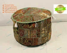 New Indian Floral Pouf Cover Any Room Ottoman FootStool Decorative Boho Bean Bag
