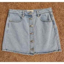 Pacsun Denim Mini Button Front Skirt y2k Size 27