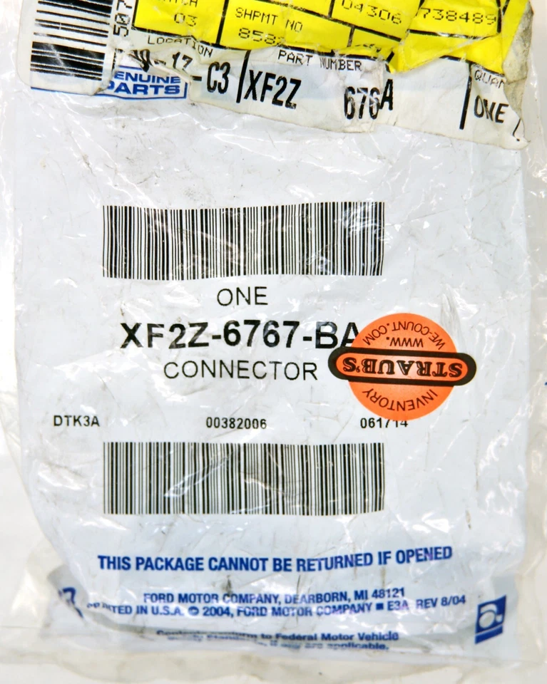 Conector de emisiones Ford Windstar XF2Z-6767-BA 1999-2003 OEM 5296 Foto 3 de 4