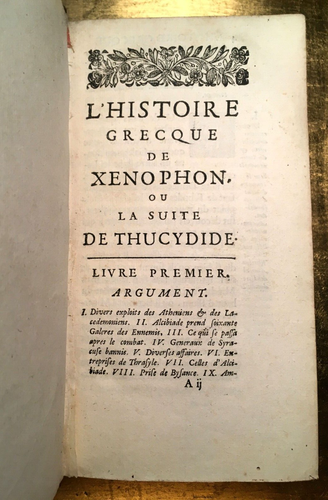 *1671* L'HISTOIRE de THUCYDIDE GUERRE DU PELOPONESE XENOPHON GRECE LIVRES BooKs+ - Foto 16 di 24