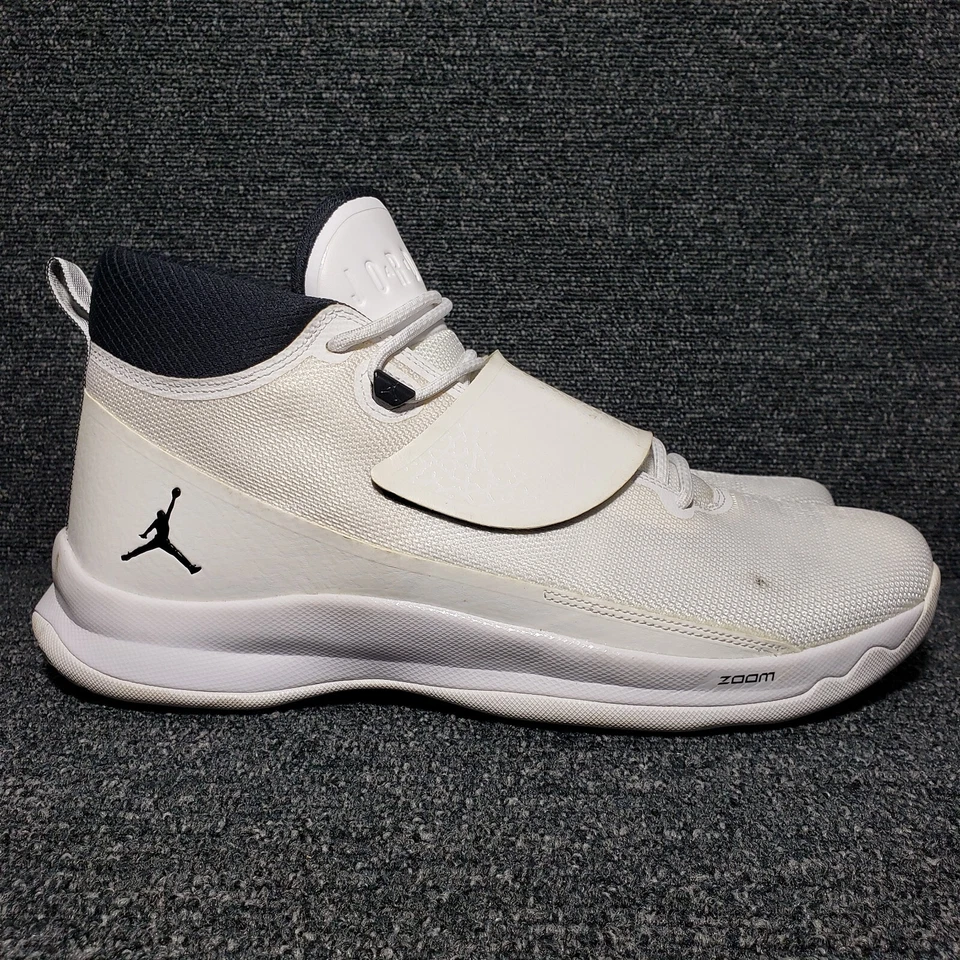 Nike Jordan Super.Fly 5 PO Mens 14 Playoffs White Black Shoes 881571-110 - Image 2 of 4