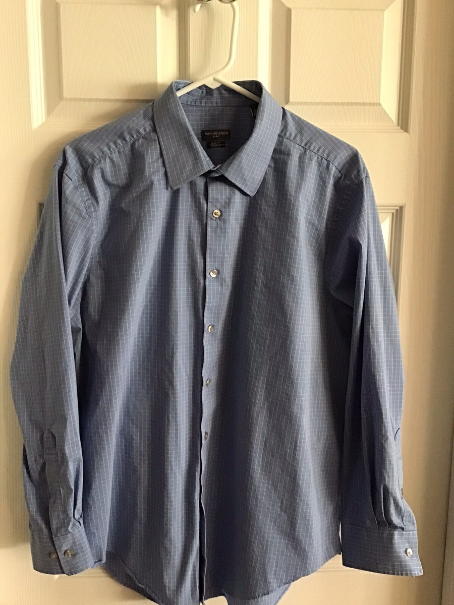 van heusen athletic fit dress shirts Van Heusen Men's Performance Knit SS Leaf Print, Blue, XL main image 1