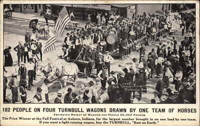 Auburn Indiana IN Fall Festival Turnbull Horse Wagons Advertising c1910 ...