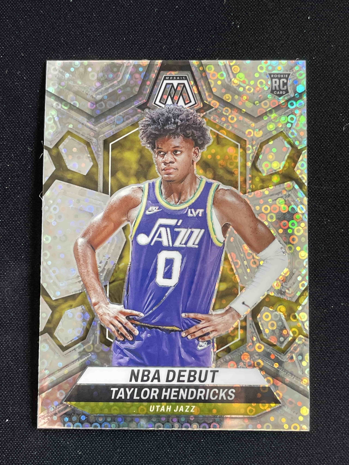 Taylor Hendricks 2023-24 Panini Mosaic RC NBA Debut Fast Break Prizm Jazz #261