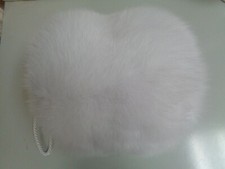 BRAND NEW WHITE FOX FUR HAND MUFF WARMER WOMEN WOMAN