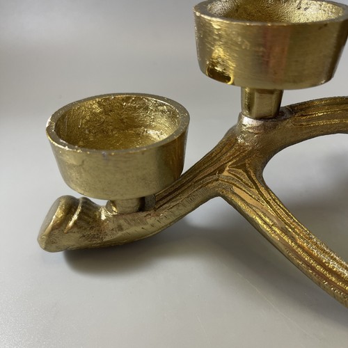Metal Candle Tea Light Holder Tree Branch Candelabra 12”L X 4”H X 4.5”W Vintage - Picture 19 of 21