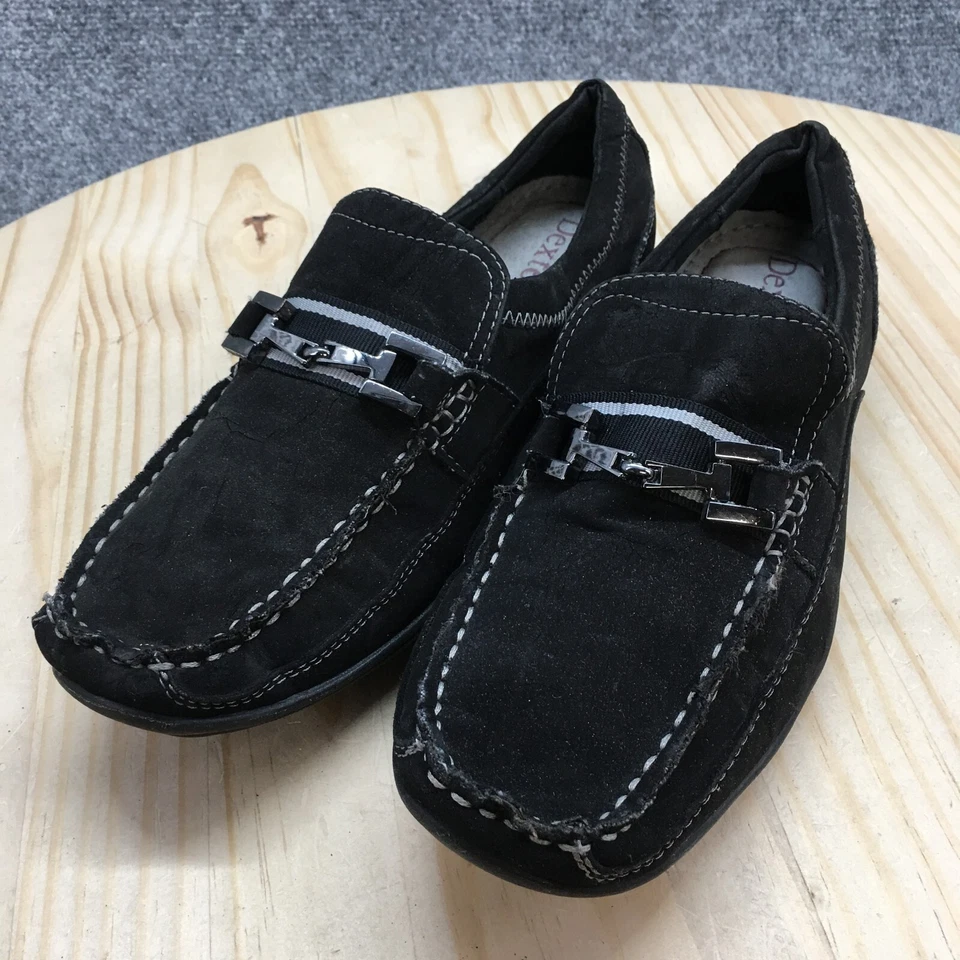 Zapatos Dexter Para Hombres 6.5 Mocasines Cuero Negro Sin Cordones Informales Cómodos Parte Superior Baja Pisos Foto 3 de 4