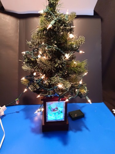24" Tabletop Christmas Tree Battery Operated with Lights & Lighted Wood Base - Picture 14 of 21