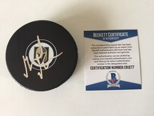 Gerard Gallant Signed Autographed Vegas Golden Knights Puck Beckett BAS COA aa
