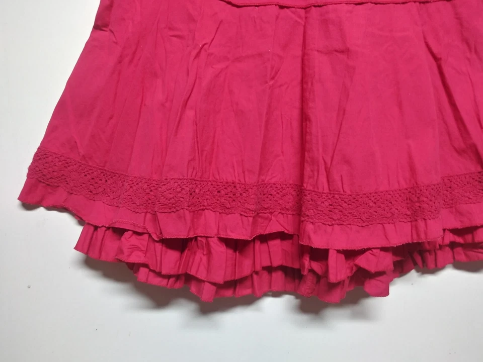 Falda Gloria Desteñida Niñas XL (14-16) Color Saúco Rosa Línea A Acampanada Capas EC Foto 3 de 4