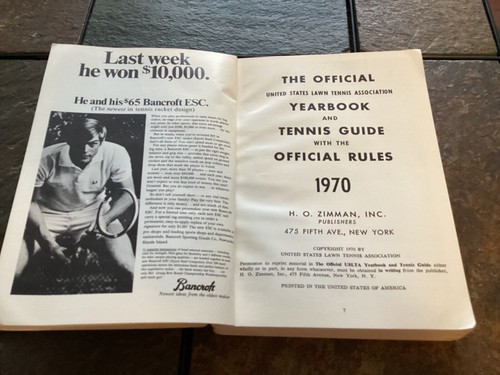 1970 Stati Uniti Annuario e guida ufficiale tennis Lawn Tennis Association - Foto 3 di 6