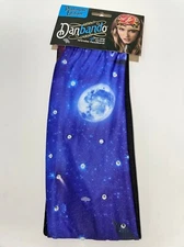 Midnight Moon Stars Rhinestones Danbando Bandanna Head Wrap Sweatband Headband