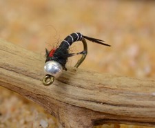 1 Doz Tungsten Bead Head Higa SOS Mayfly Nymph Flies - Mustad Signature Hooks