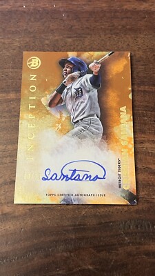 2021  Bowman Inception Cristian Santana /25  Orange Foil Auto Detroit Tigers