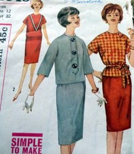 LOVELY VTG 1960s DRESS Sewing Pattern 12/32
