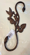 Large Hanger Hummingbird-  S Hook - Cast Iron Bird Feeder, Plant Hanger