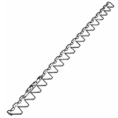 Lame Rayée 17 Sections Pour Tondeuse BCS - Réf.590.20716.6 | Fabriquée En Italie, Qualité Originale