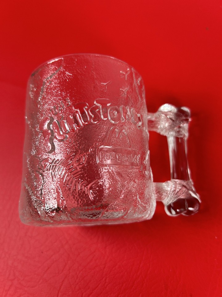 The FLINTSTONES McDonalds Complete Set 4 Drinking Mugs Glasses RocDonalds Cups eBay