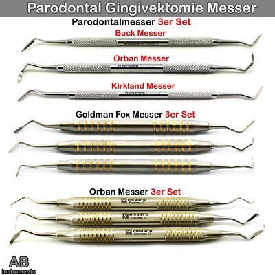 Parodontal Gingivektomie Chirurgie Messer Buck Orban Kirkland Goldman Fox Dental