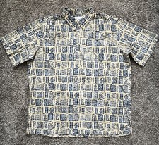 Vintage Reyn Spooner Pullover All Over Print Button Up Shirt Sz XXL