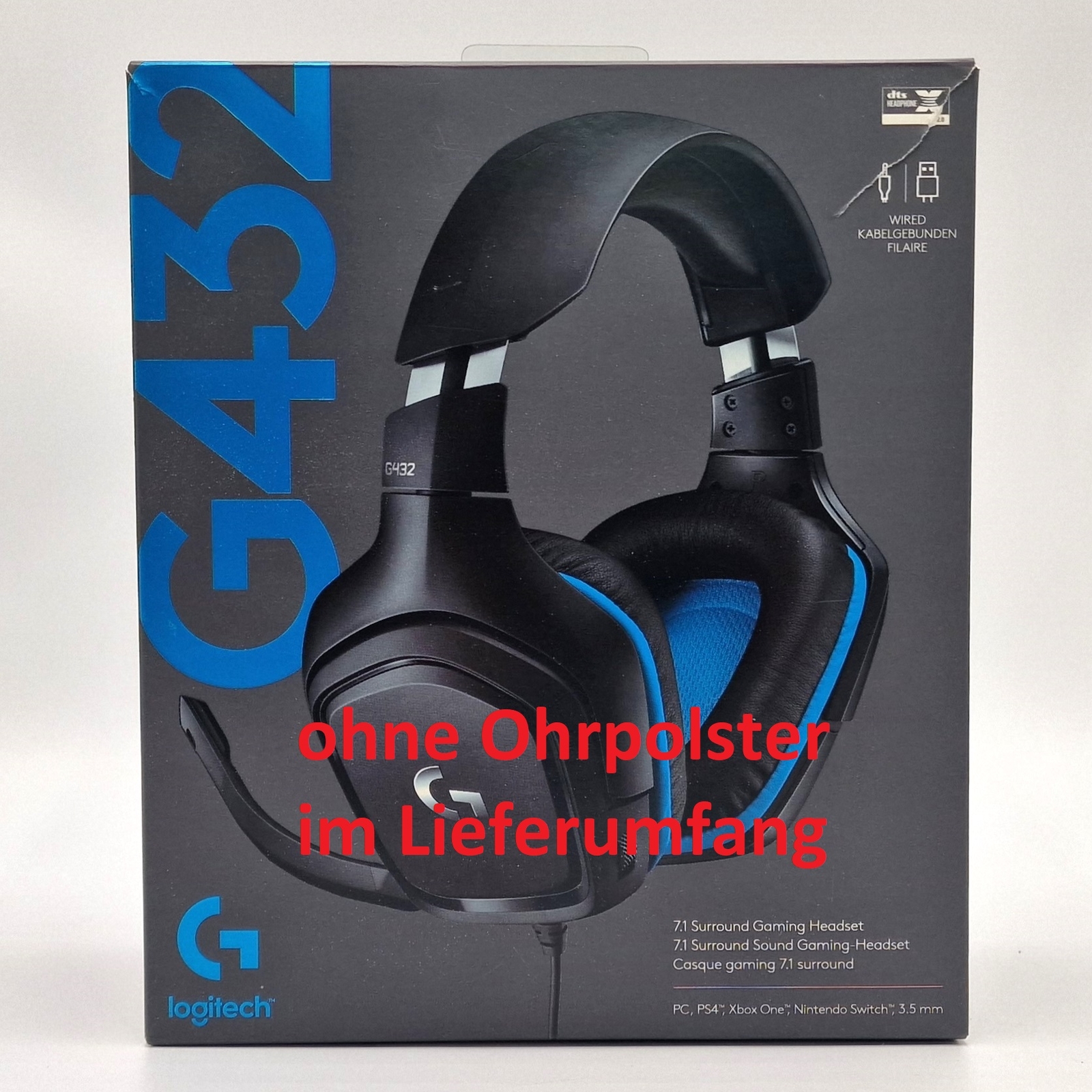 Logitech G432 kabelgebundenes GamingHeadset, 7.1 Surround Sound, Bügelmikrofon eBay