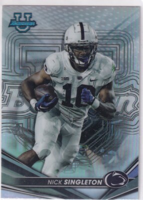 Topps 2022 Bowman U College Football No. 18 Nick Singleton Silver Refractor