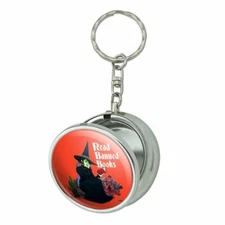 Read Banned Books Witch and Monkey Portable Travel Ashtray Keychain