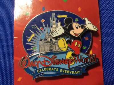 Disney Pin Walt Disney World Celebrate Everyday - Mickey & Castle First Release