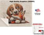 DigiPups American Foxhound Dog Stuffed Fox Cartoon Sherpa Fleece Throw Blanket