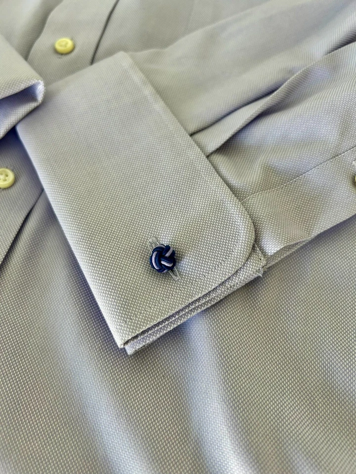 CAMISA DE VESTIR MARSHALL FIELDS OXFORD 16.5 34 35 PARA HOMBRE VINTAGE PÚRPURA MANGA LARGA Foto 3 de 4