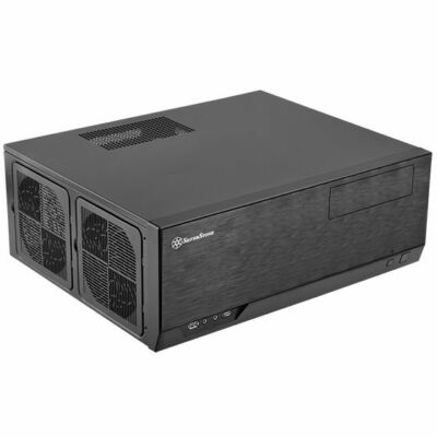 Silverstone GD09B-C (Black, USB Type-C port) MATX/ATX/EATX HTPC Case