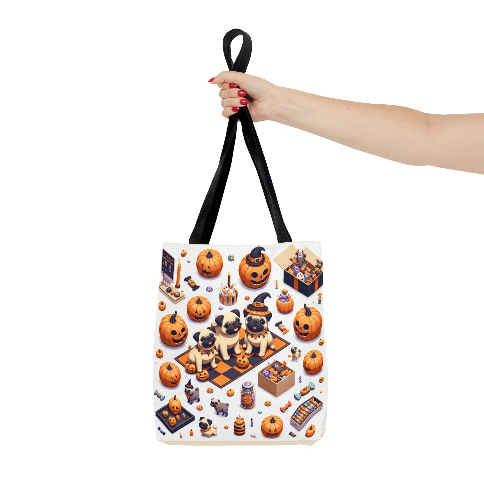 Halloween and Pugs Tote Bag