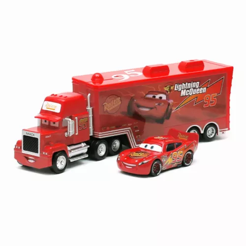 Pixar Cars Lightning McQueen Mack Truck Auto Lkw Car 1:55 Diecast Spielzeug Toy - Bild 2 von 11