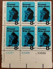 United States Stamps Scott Catalogue #1438 Numbered Block of Six!   Low ship!