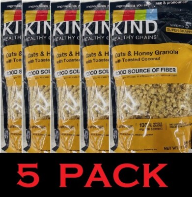 5x KIND HEALTHY GRAINS Oats Honey Granola with Toasted Coconut