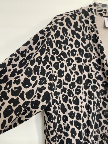 Smash Tess Everywear Strickjacke Gr. S Lexi Leopard beige schwarz Taschen weich - Bild 5 von 12