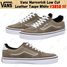 Vans Marverick Corte Bajo Cuero Taupe Blanco V3858 SC Para Hombre Talla