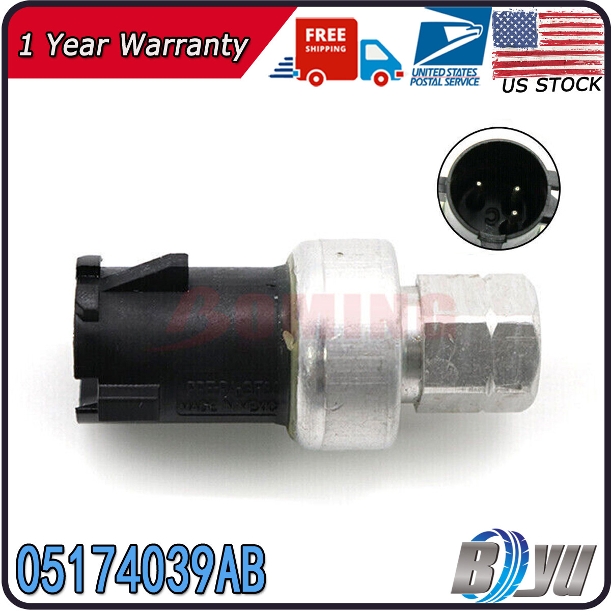 A/C Pressure Transducer Switch For Jeep, Chrysler, Dodge, Ram – Replaces 05174039AB