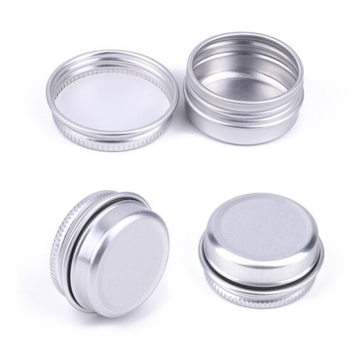 5-100ML Aluminium Tin Jar Small Round Box Storage Pot Lip Balm Cosmetics Jars - Picture 12 of 37