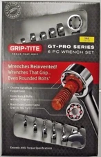 Grip-Tite 00515 6 Piece GT-Pro SAE Wrench Set Tool Open End Chrome Vanadium