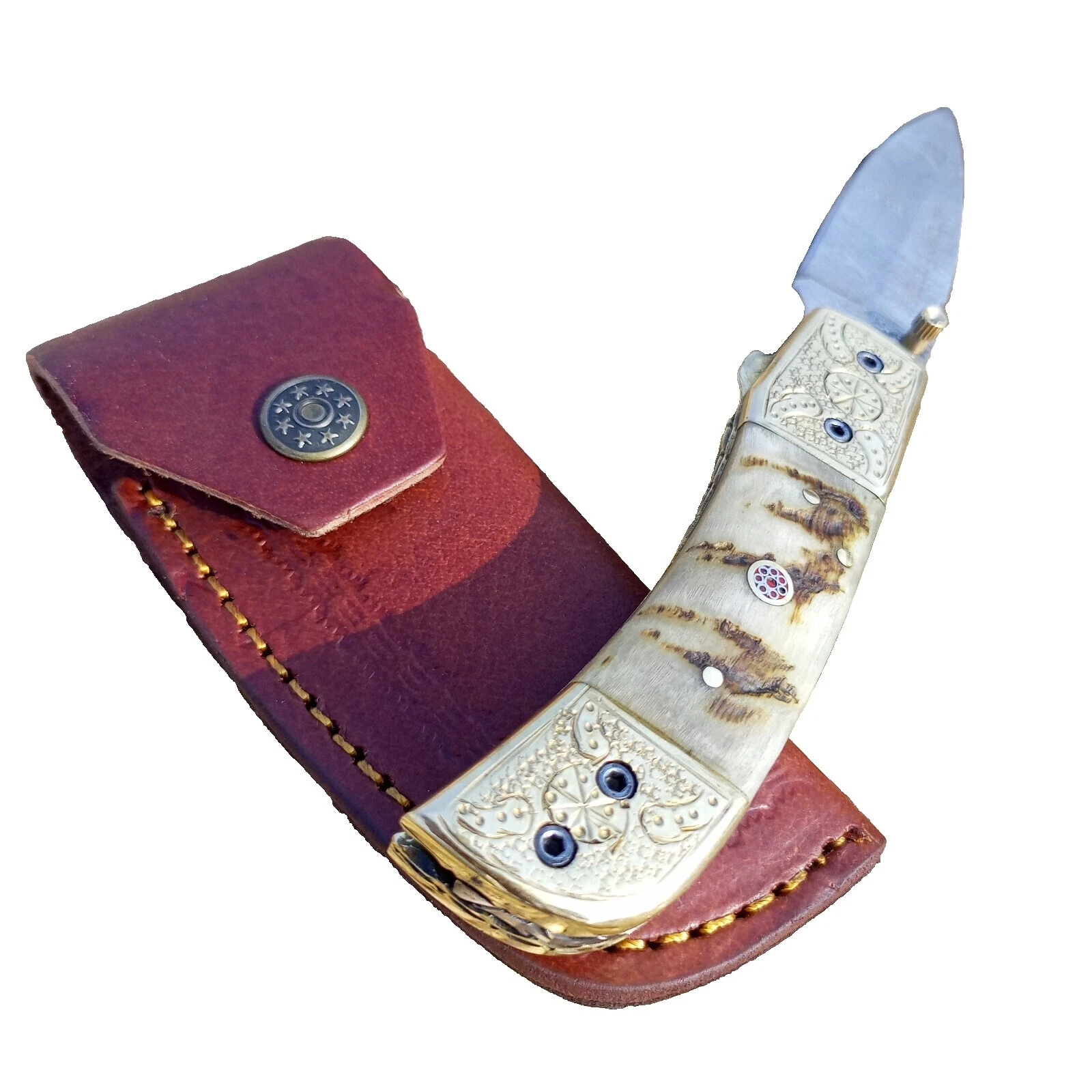 Horn Handle Nail File Collectible Modern Custom & Handmade Folding Knives