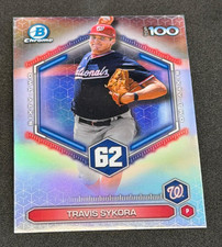 2026 Bowman Chrome Top 100 Travis Sykora Washington Nationals BTP-62 Prospect
