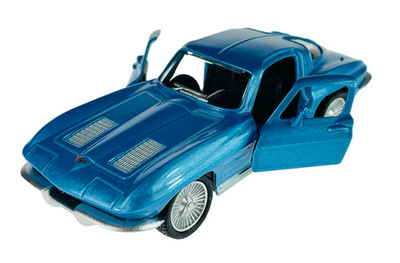 RMZ City 1963 CHEVROLET CORVETTE STINGRAY SPLIT WINDOW BLAU 12,5cm NEU IM KASTEN