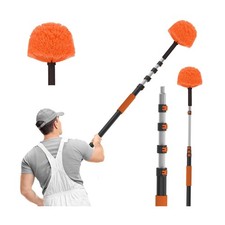 36FT Reach Cobweb Duster with Extension Pole, High Ceiling Long Duster with 7...