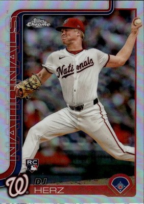 2025 Topps Chrome DJ Herz #270 Refractors Washington Nationals 30Q