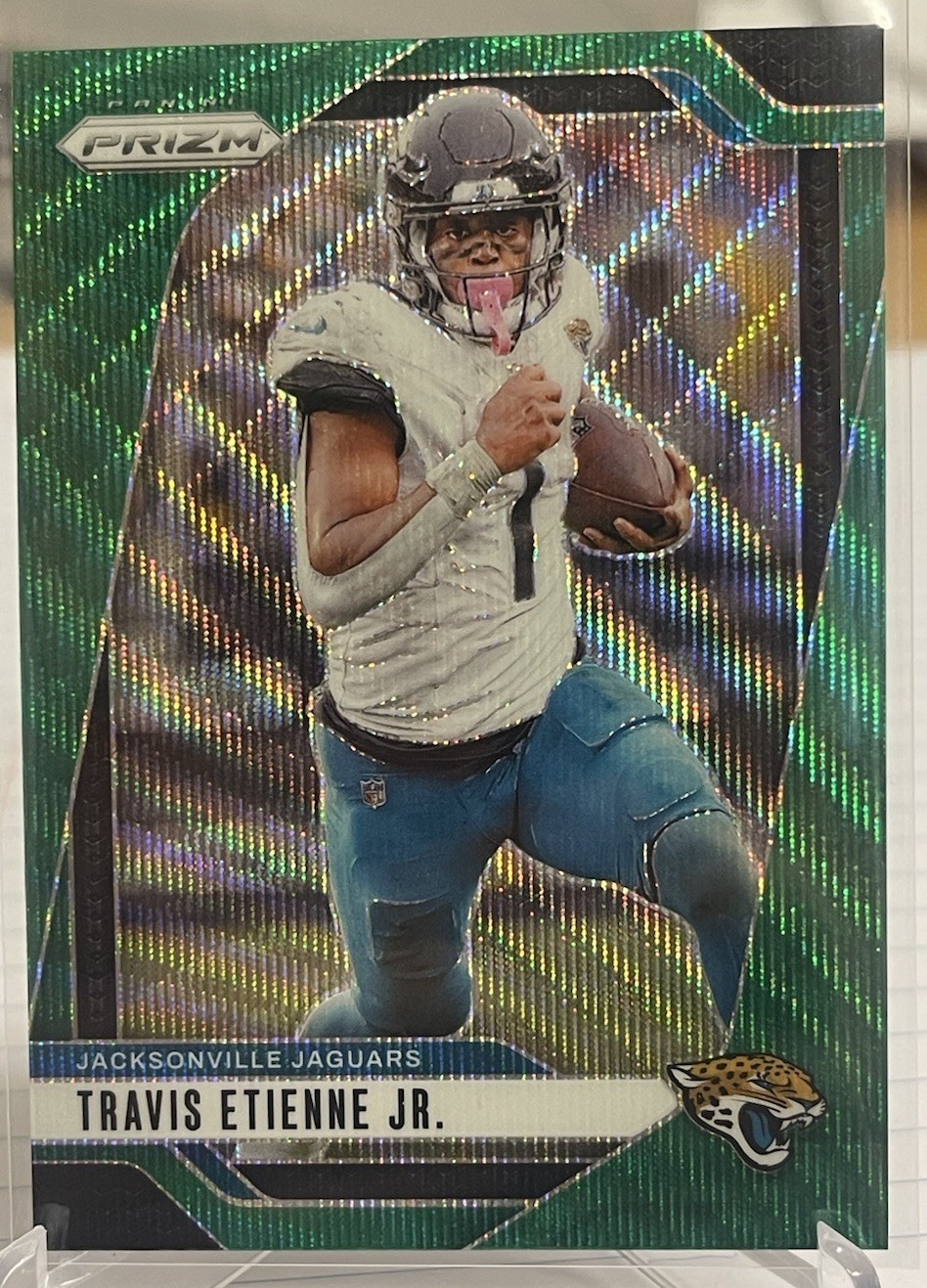 2024 PANINI PRIZM GREEN WAVE JACKSONVILLE JAGUARS TRAVIS ETIENNE COLOR MATCH
