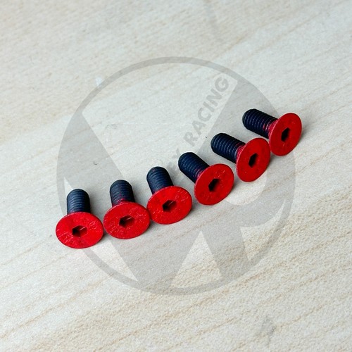 Racing Steering Wheel Screws for Sparco / Momo / NRG / MPI / OMP / Tapered Red - Picture 3 of 8