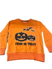 Halloween Trick-Or-Treat Orange Sweatshirt Size 8.